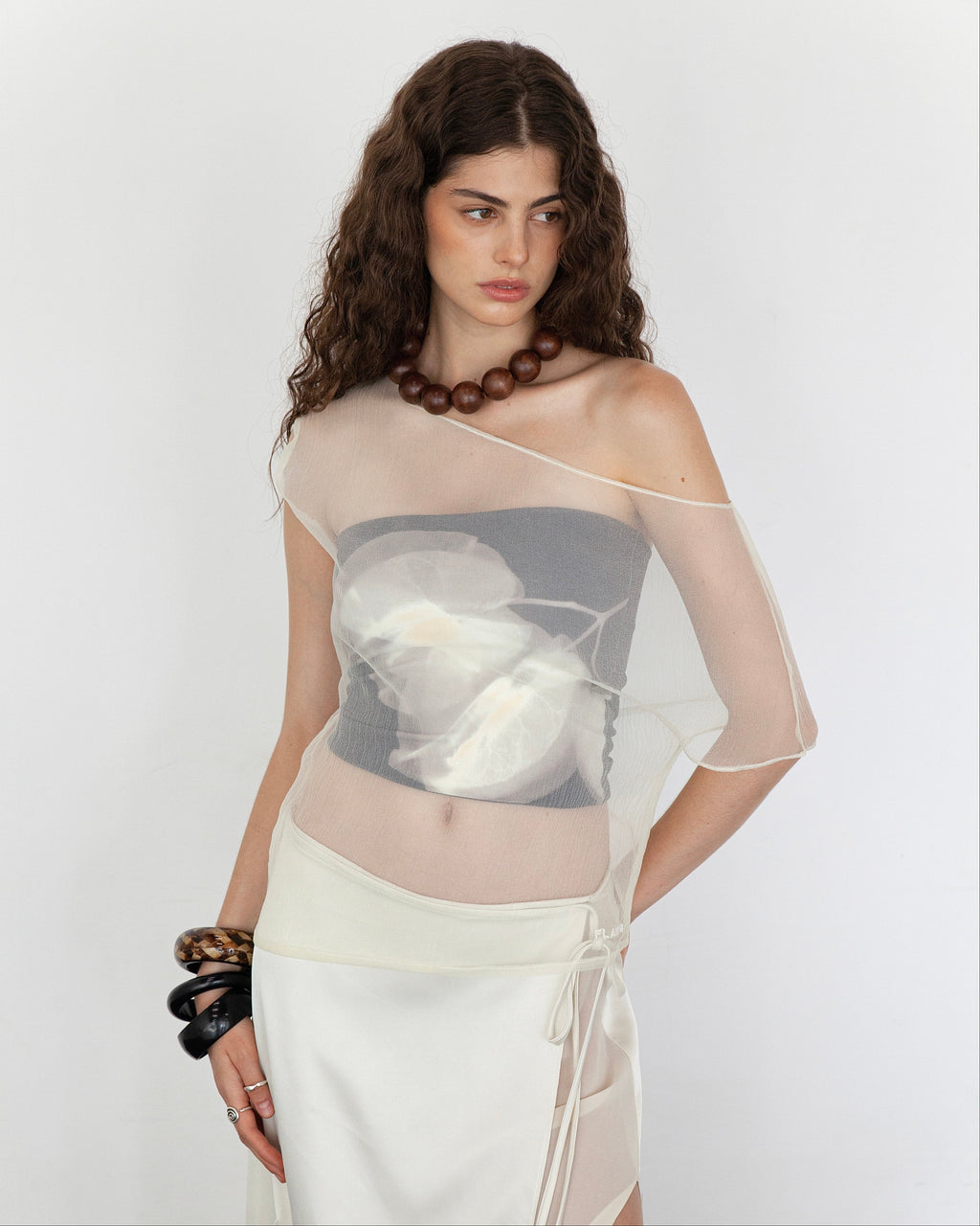 Silky Petal Off Shoulder Top