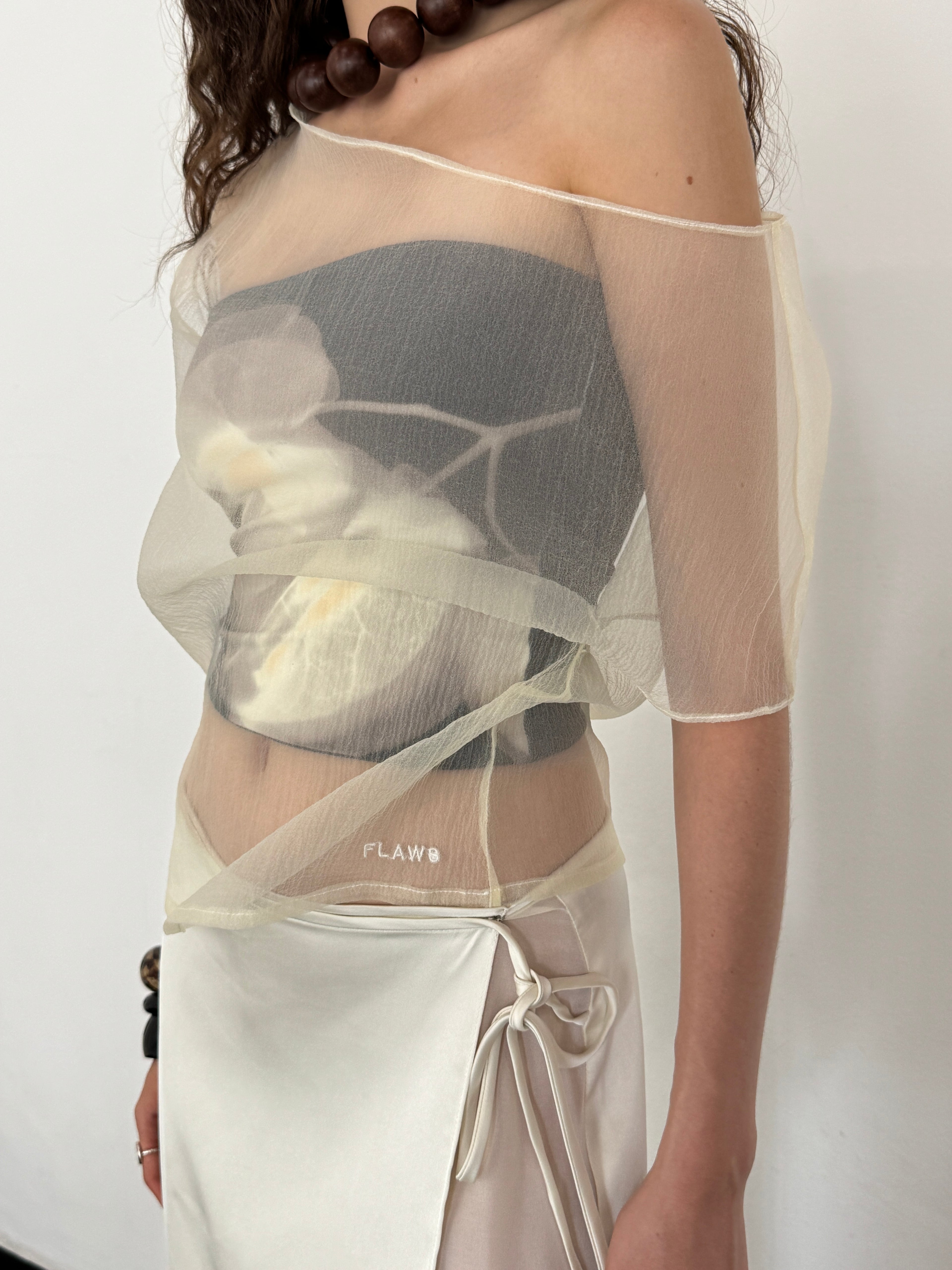 Silky Petal Off Shoulder Top