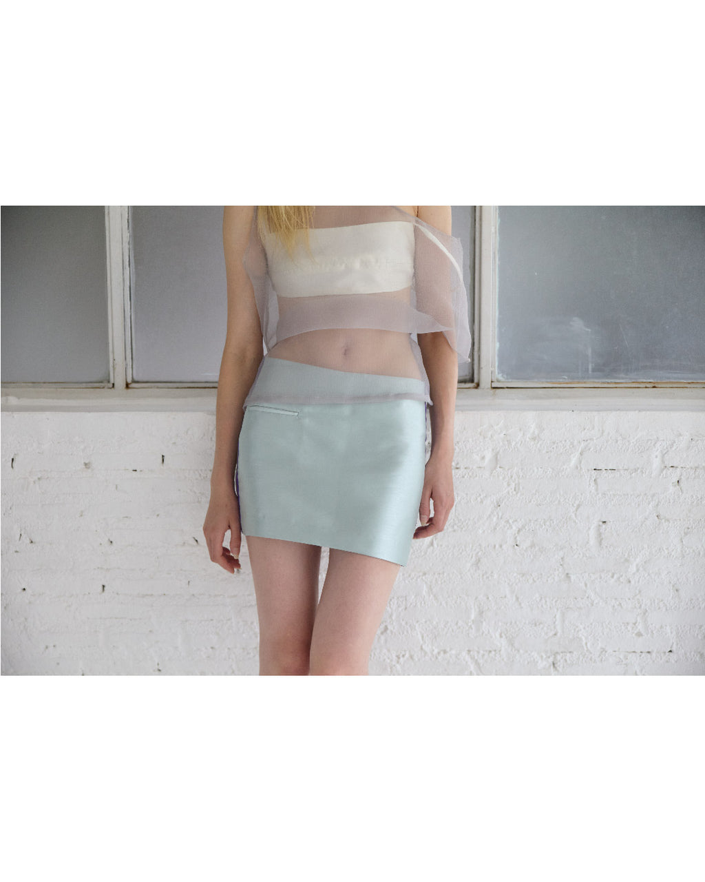 Low-Rise Mini Basket Skirt