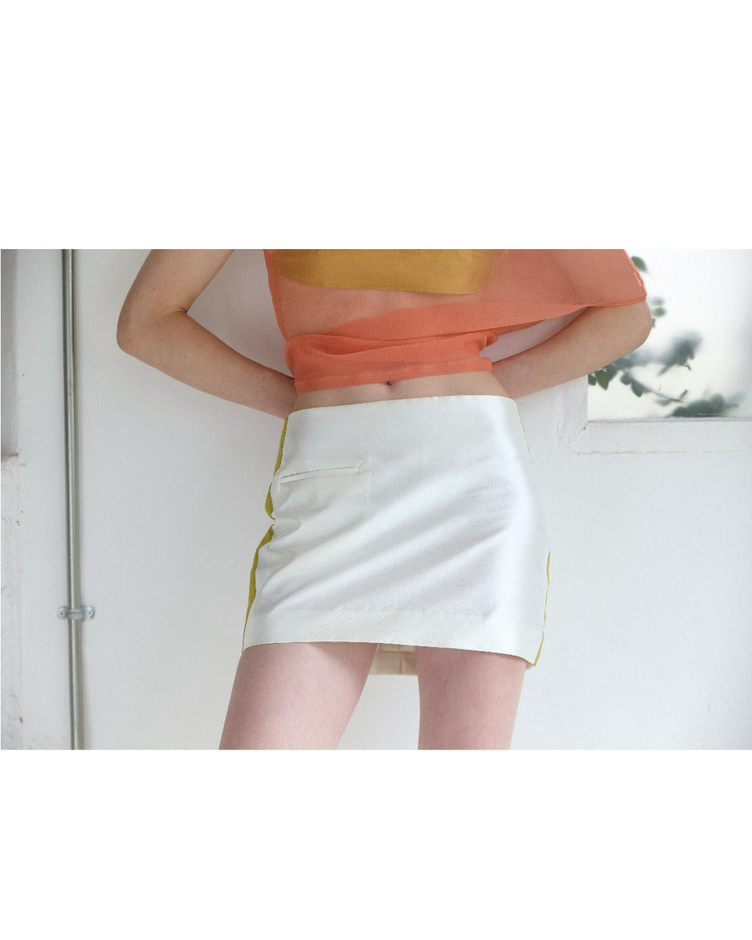 Low-Rise Mini Basket Skirt